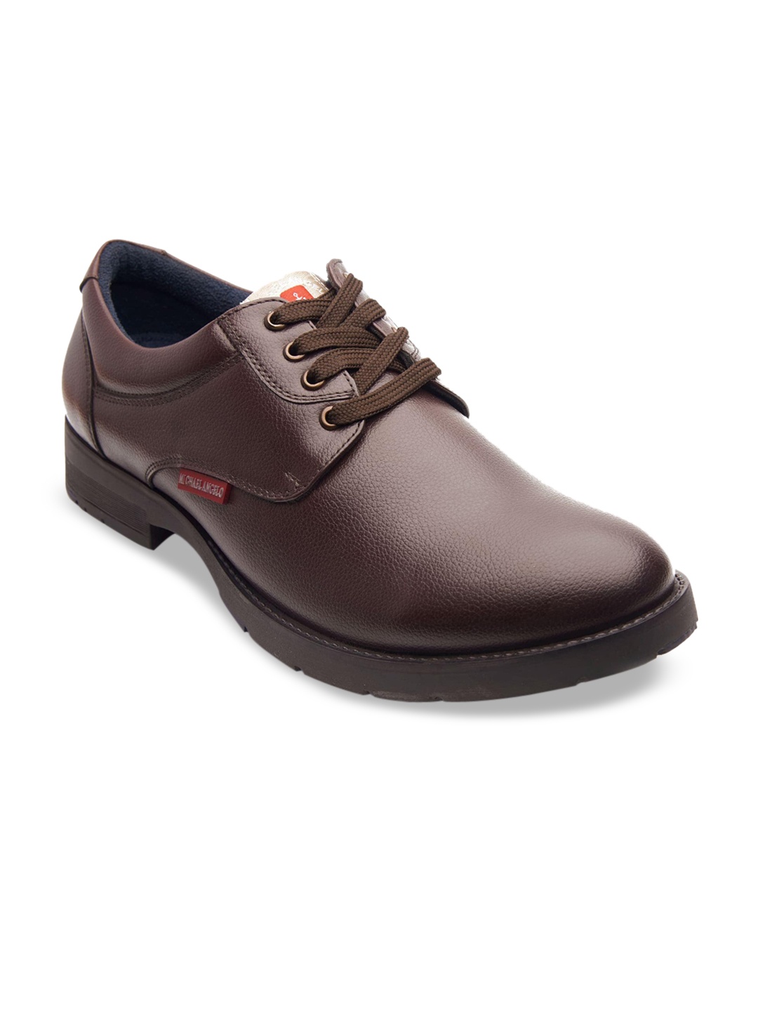 

MICHAEL ANGELO Men Brown Formal Derbys