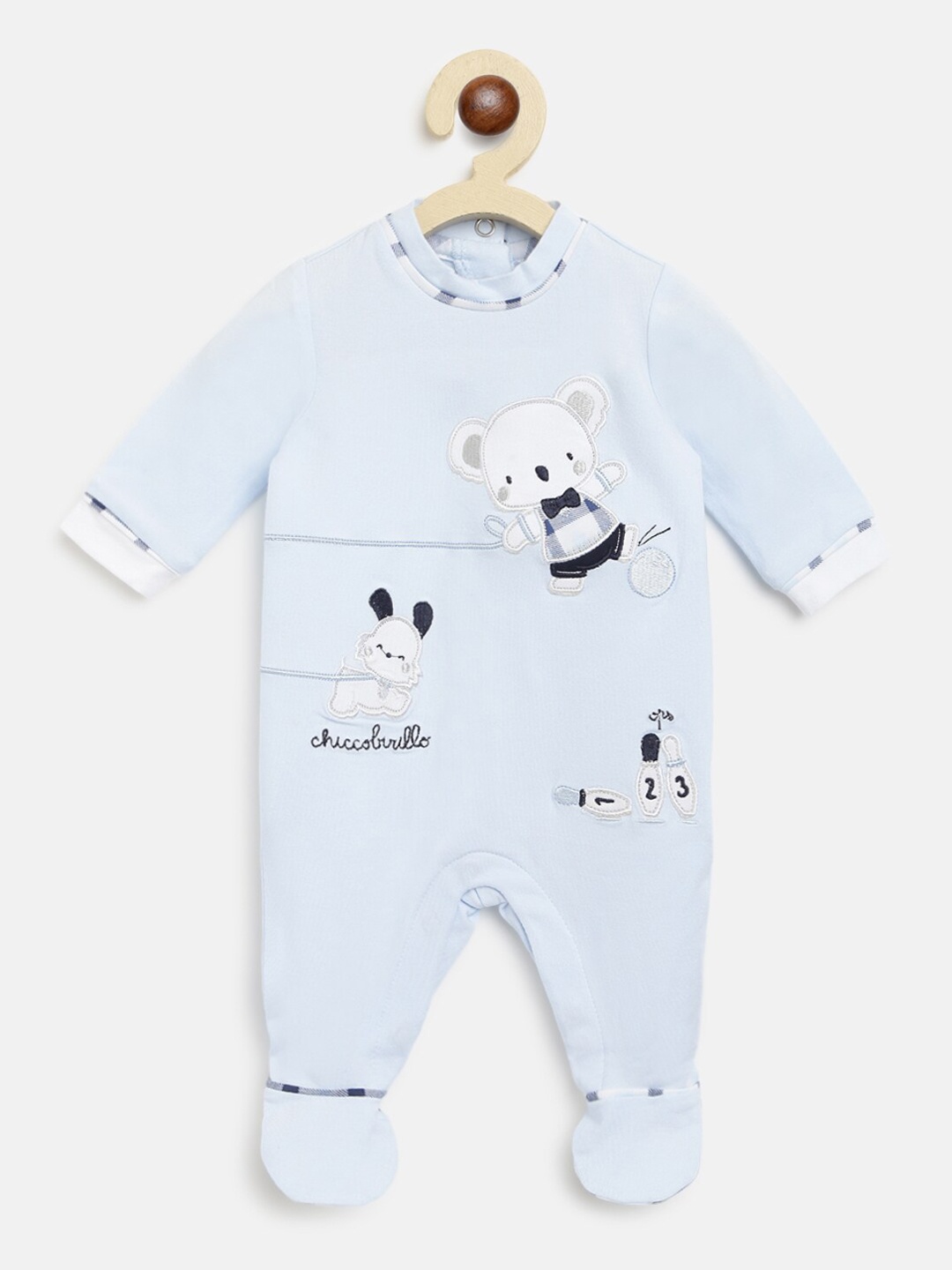 

Chicco Boys Blue Embroidered Bodysuit
