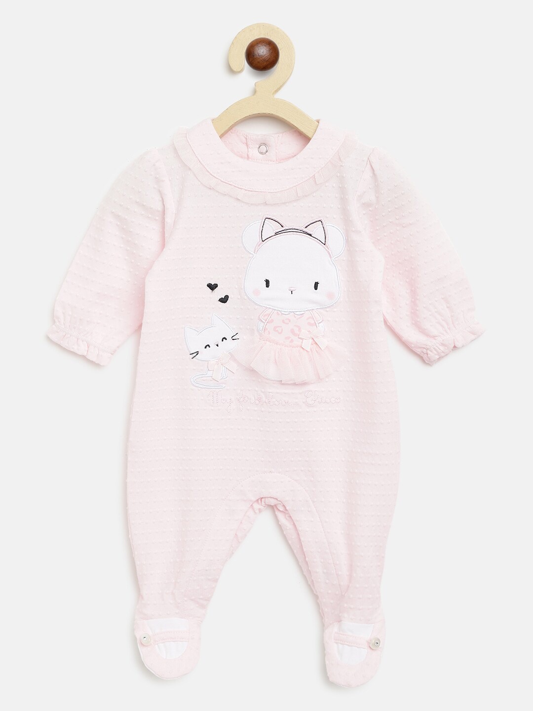 

Chicco Infant Girls Pink Appliqued Sleepsuit