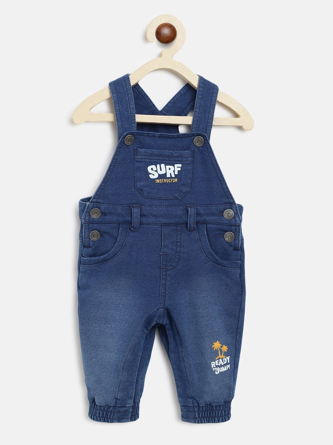 

Chicco Infants Blue Denim Cotton Dungarees