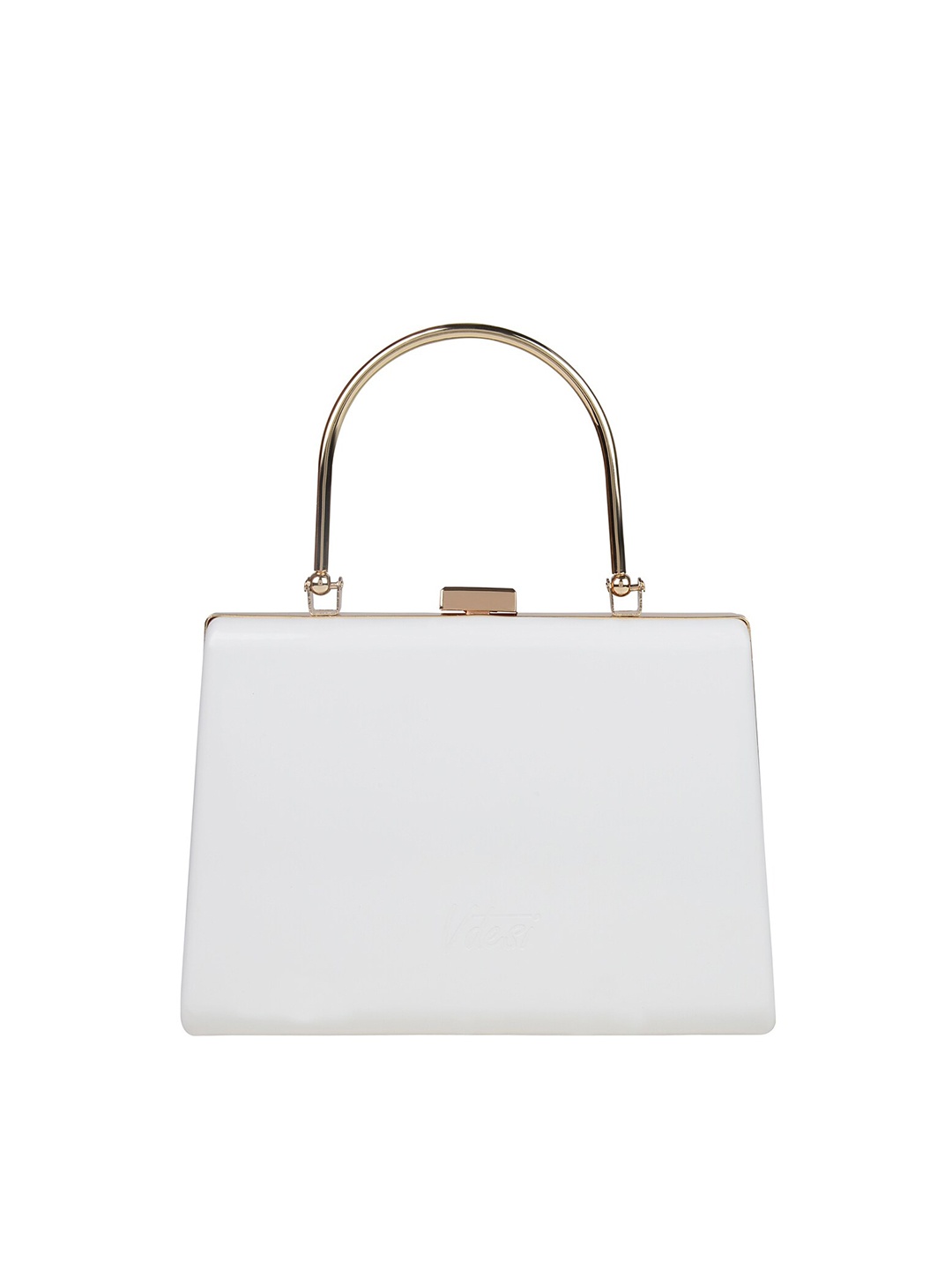

Vdesi White & Gold-Toned Box Clutch