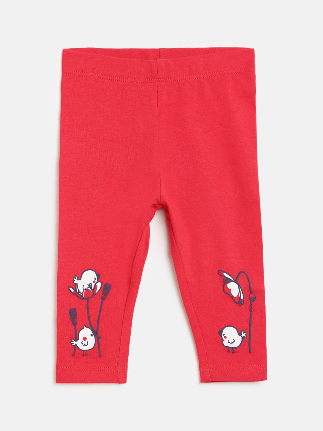 

Chicco Girls Red Printed Ankle-Length Leggings