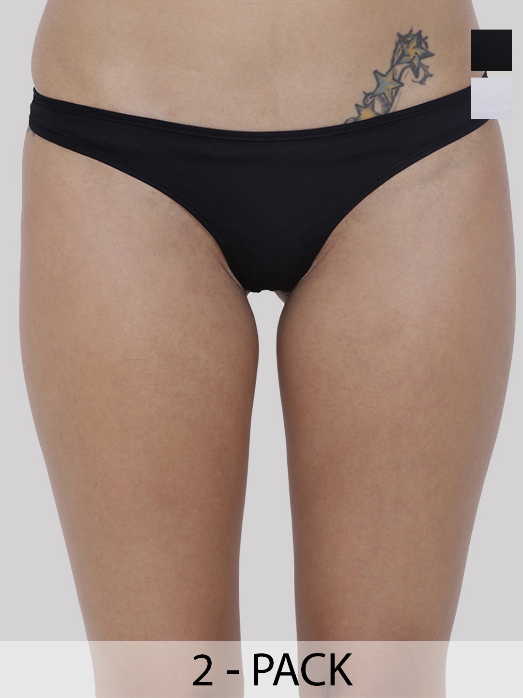 

BASIICS by La Intimo Pack of 2 Basic Briefs BCPSS010B025, White