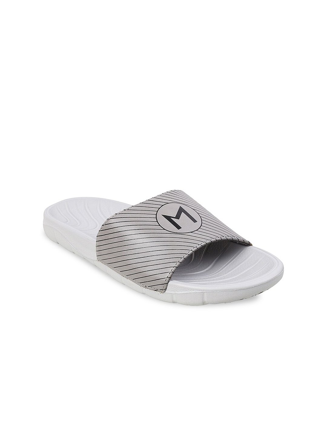 

Metro Men Grey & Black Printed Sliders