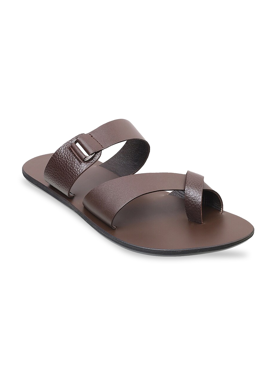 

Metro Men Brown Leather Comfort Sandals