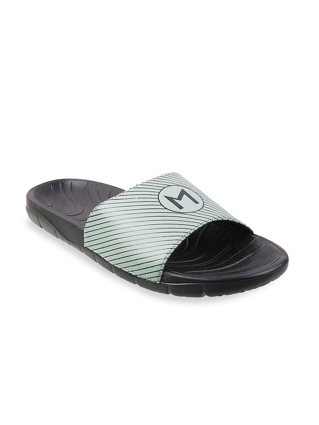 

Metro Men Green & Black Printed Sliders
