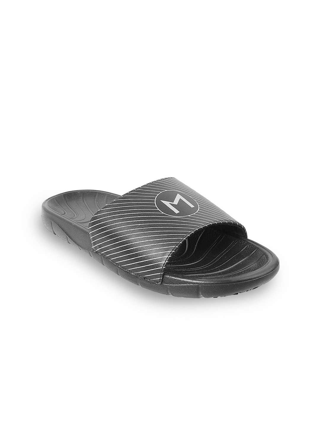

Metro Men Black & White Printed Sliders Flip Flops