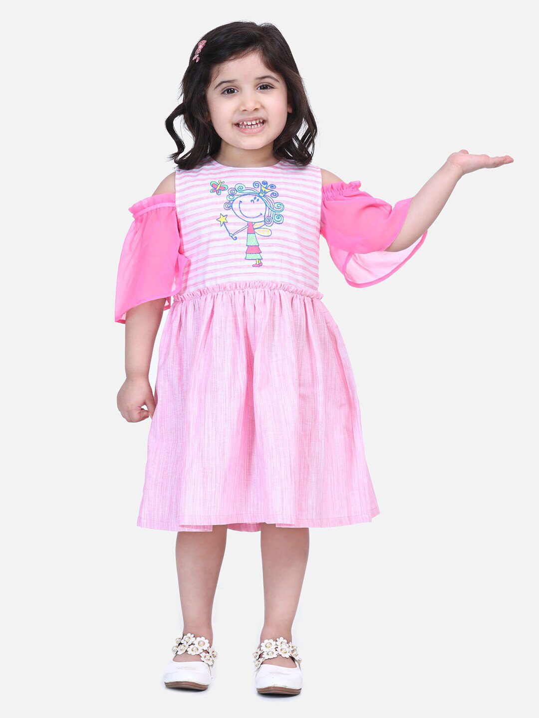 

LilPicks Pink Embroidered Dress