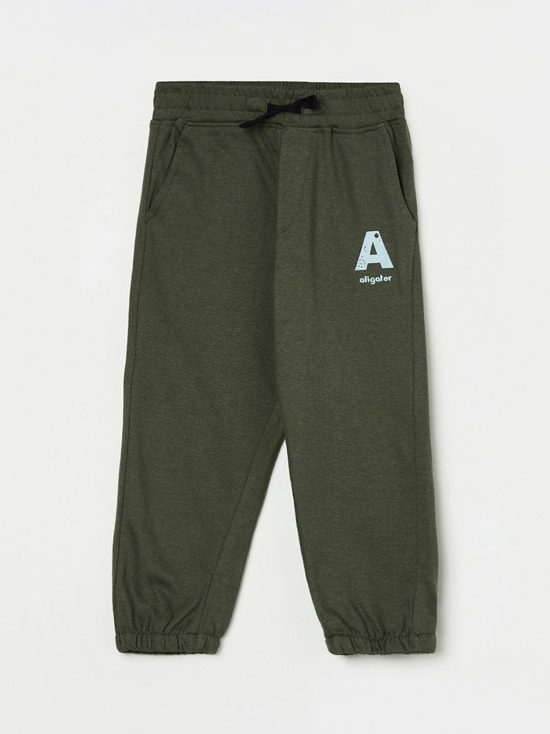 

Juniors by Lifestyle Boys Olive Solid Pure Cotton Regular Fit Joggers