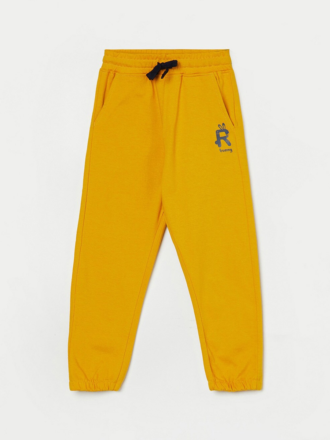 

Juniors by Lifestyle Boys Yellow Solid Pure Cotton Joggers