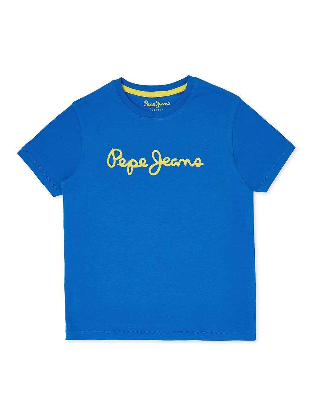 

Pepe Jeans Boys Blue Regular fit Printed Cotton T-shirt
