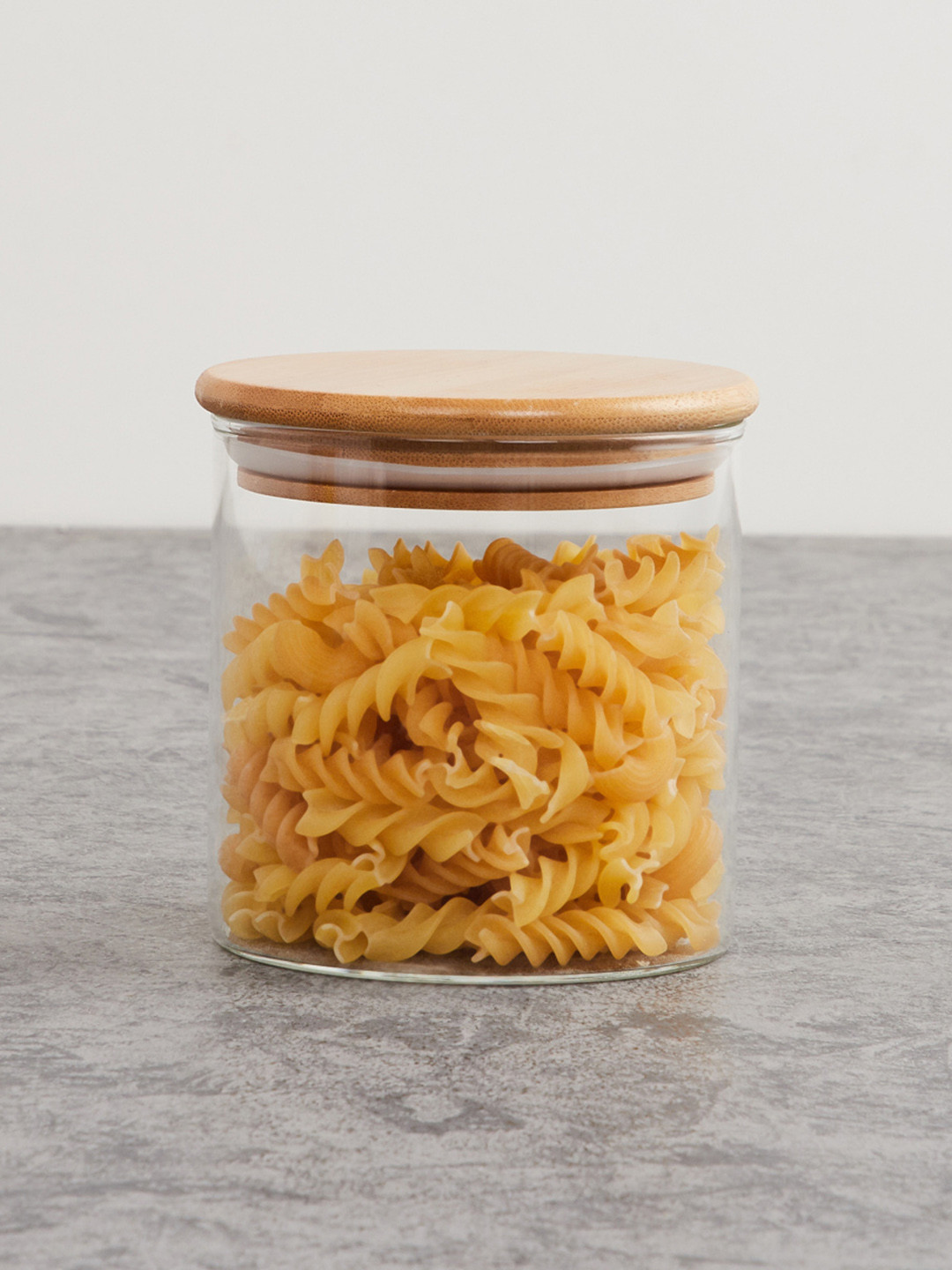 

Home Centre Transparent Palestine-Dalton Borosilicate Glass Jar With Bamboo Lid 550ml