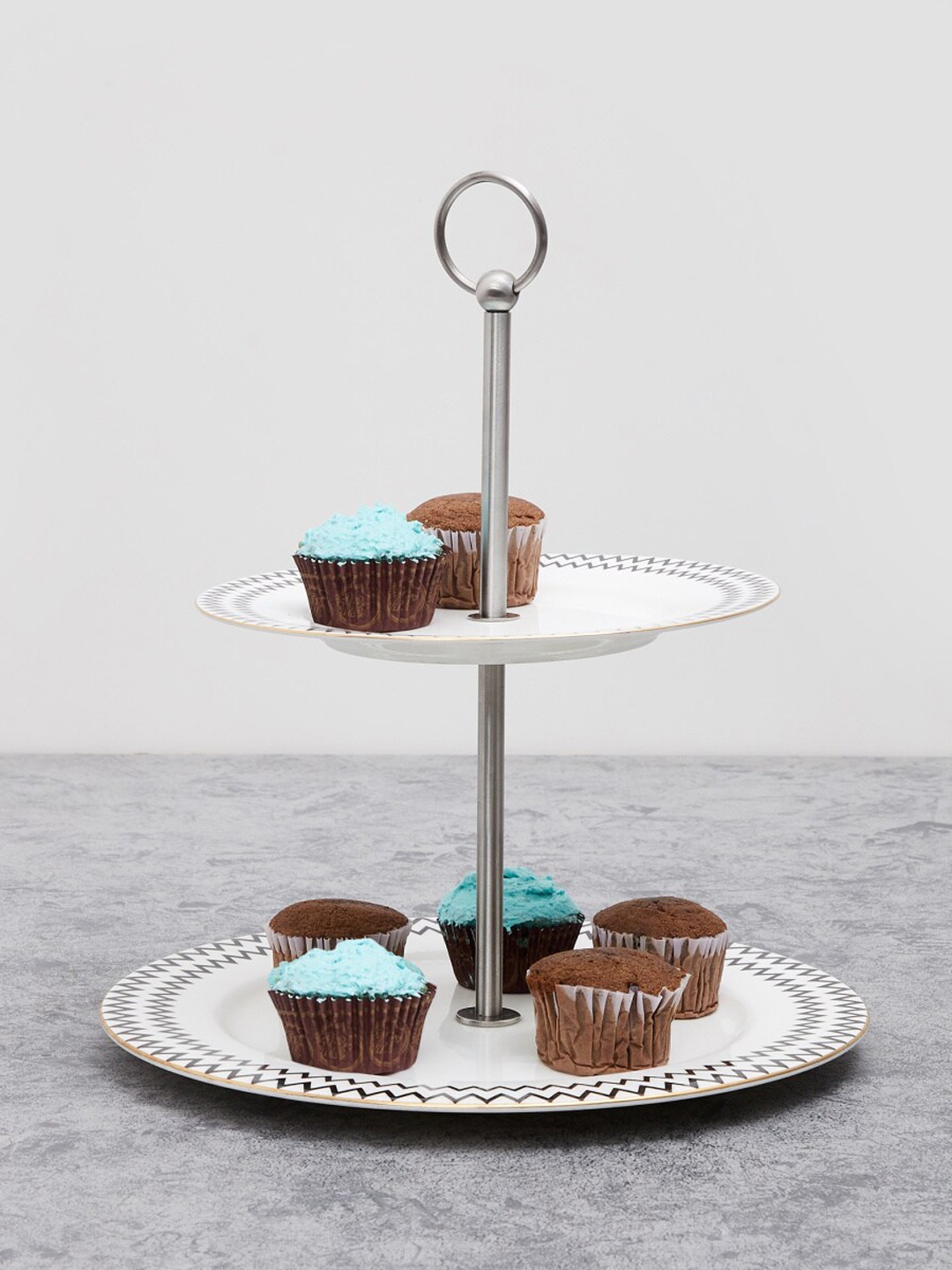 

Home Centre Multicoloured Andrey Charlie Printed Bone China Cake Stand, Multi