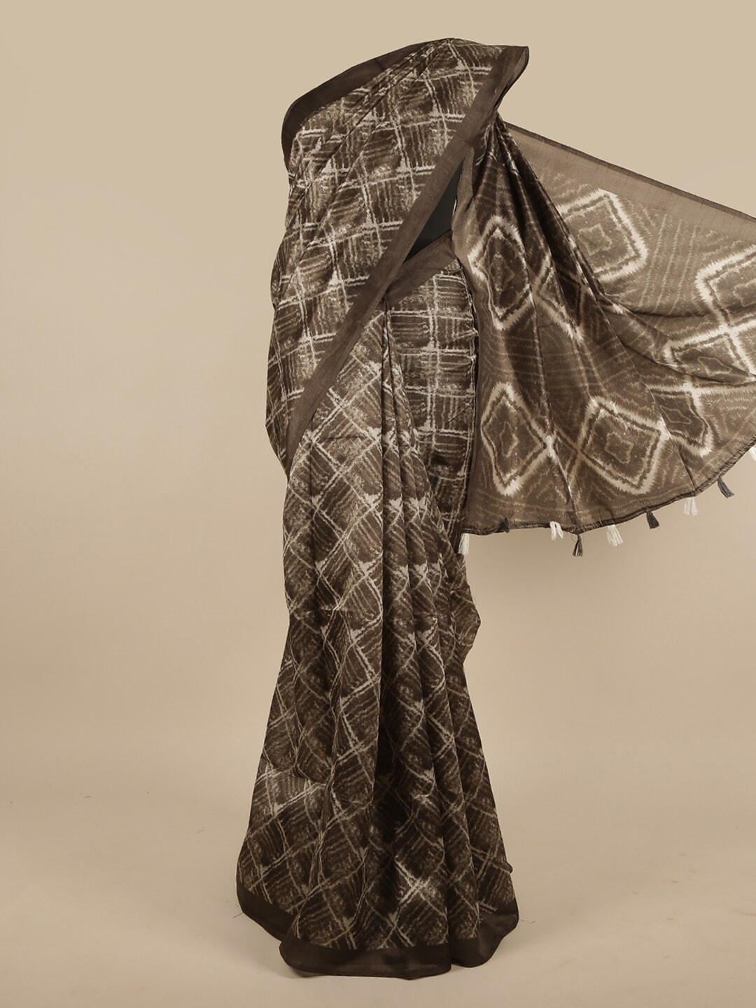

Pothys Grey & Beige Printed Saree