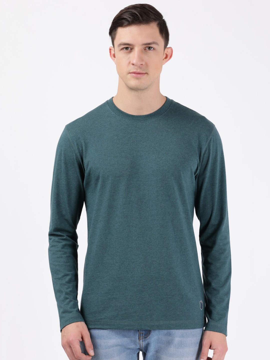 

Jockey Men Green Solid T-shirt