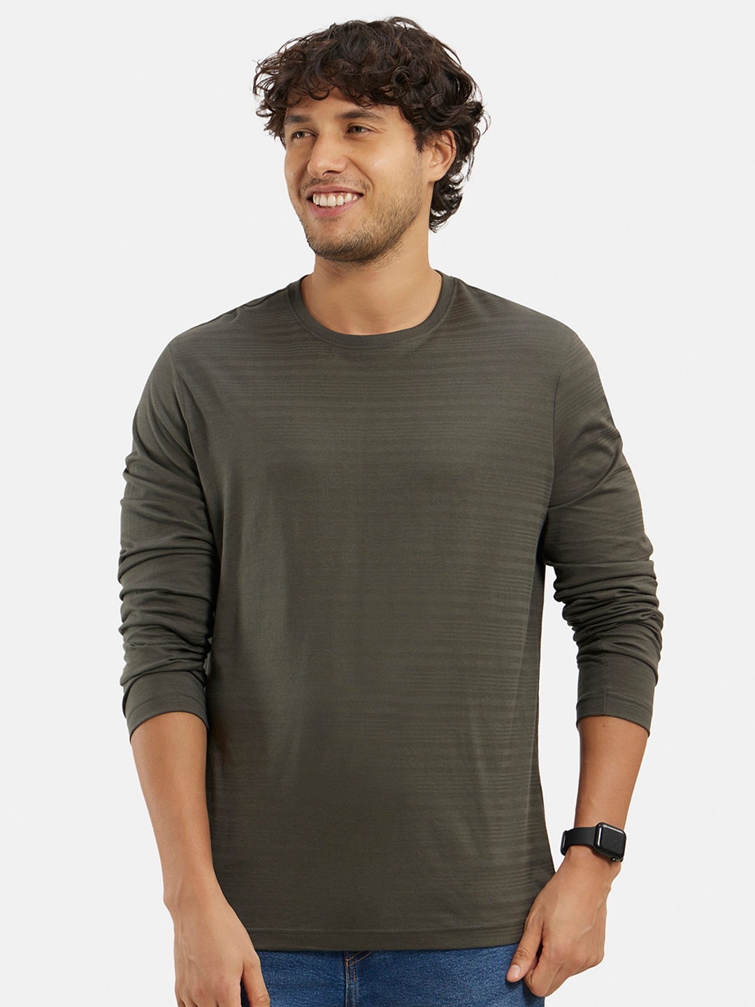 

Jockey Super Combed Supima Cotton Solid Round Neck Full Sleeve T-shirt-IM22, Olive