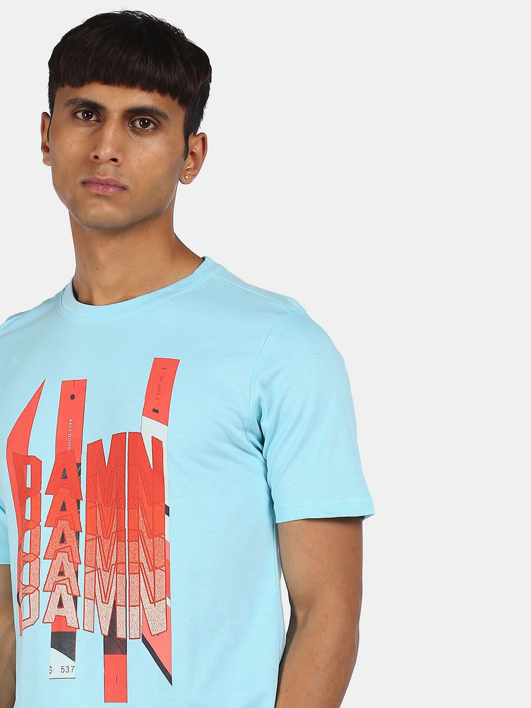 

Colt Men Blue Cotton Typography Printed T-shirt