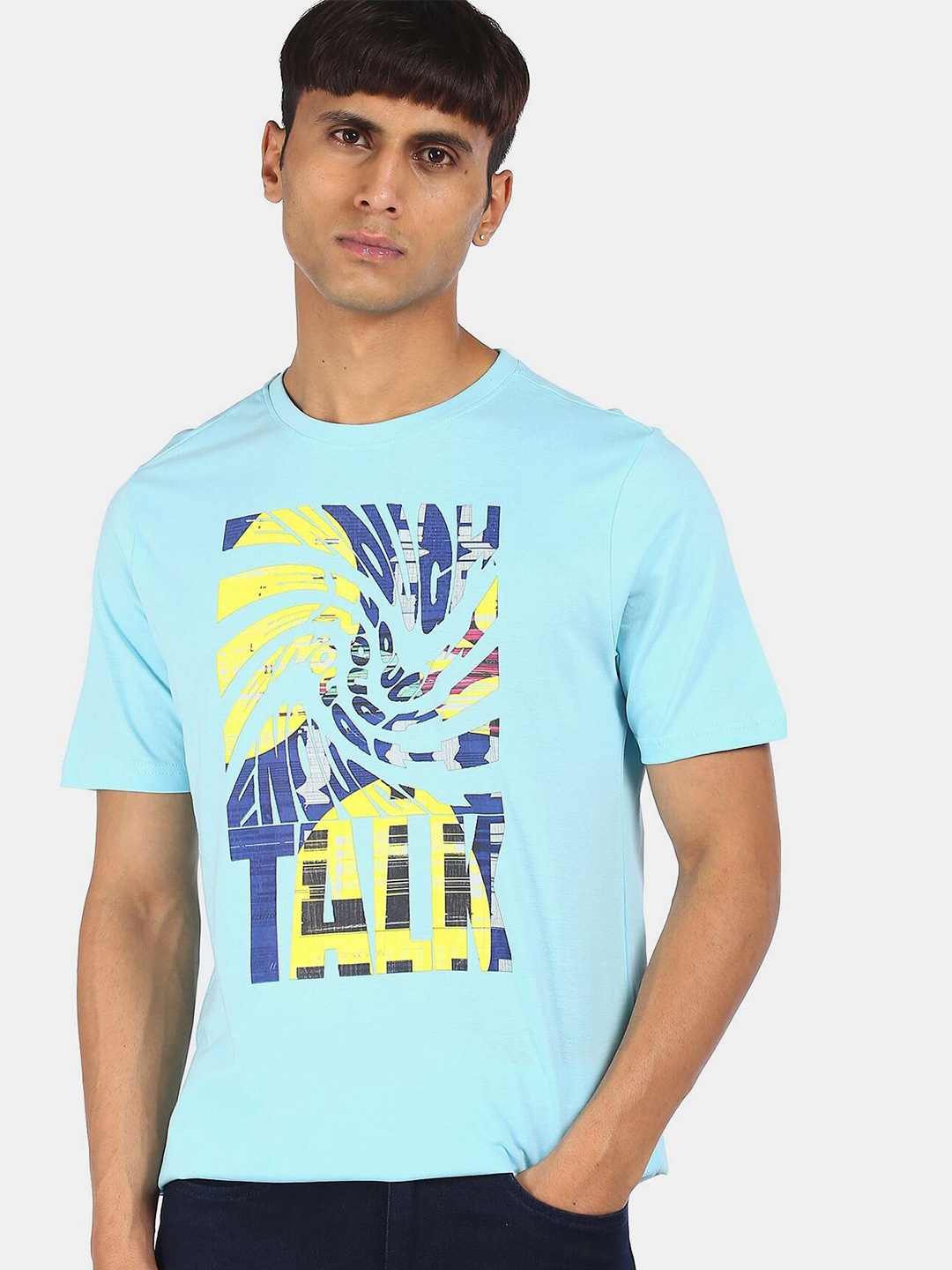 

Colt Men Blue Graphic Printed T-shirt