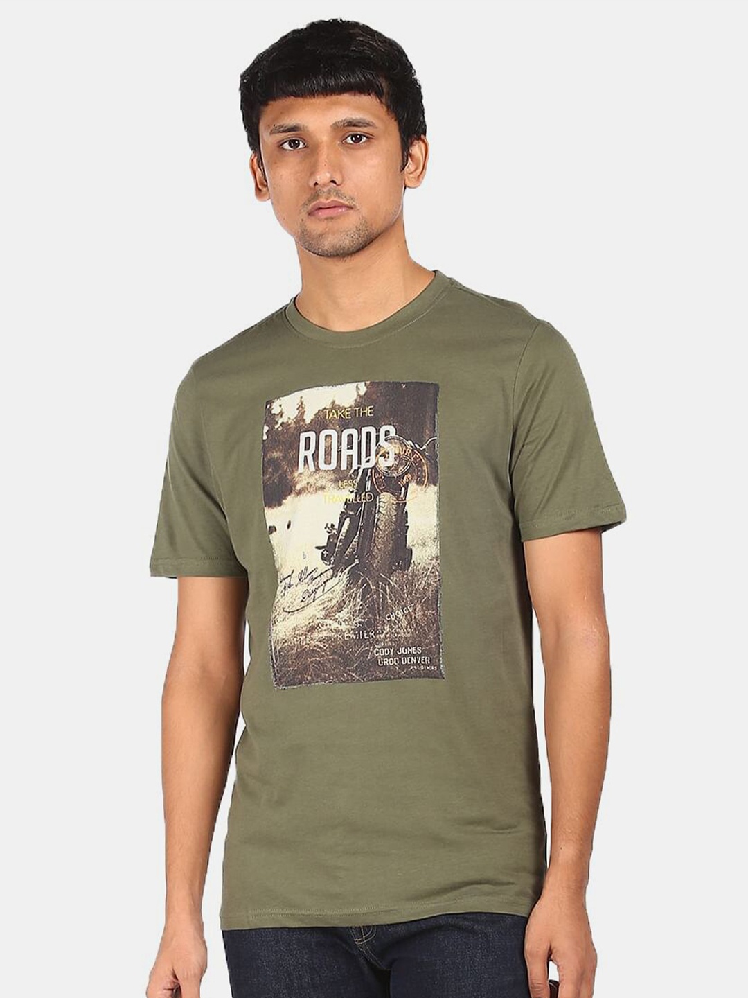 

Colt Men Green Typography Printed T-shirt