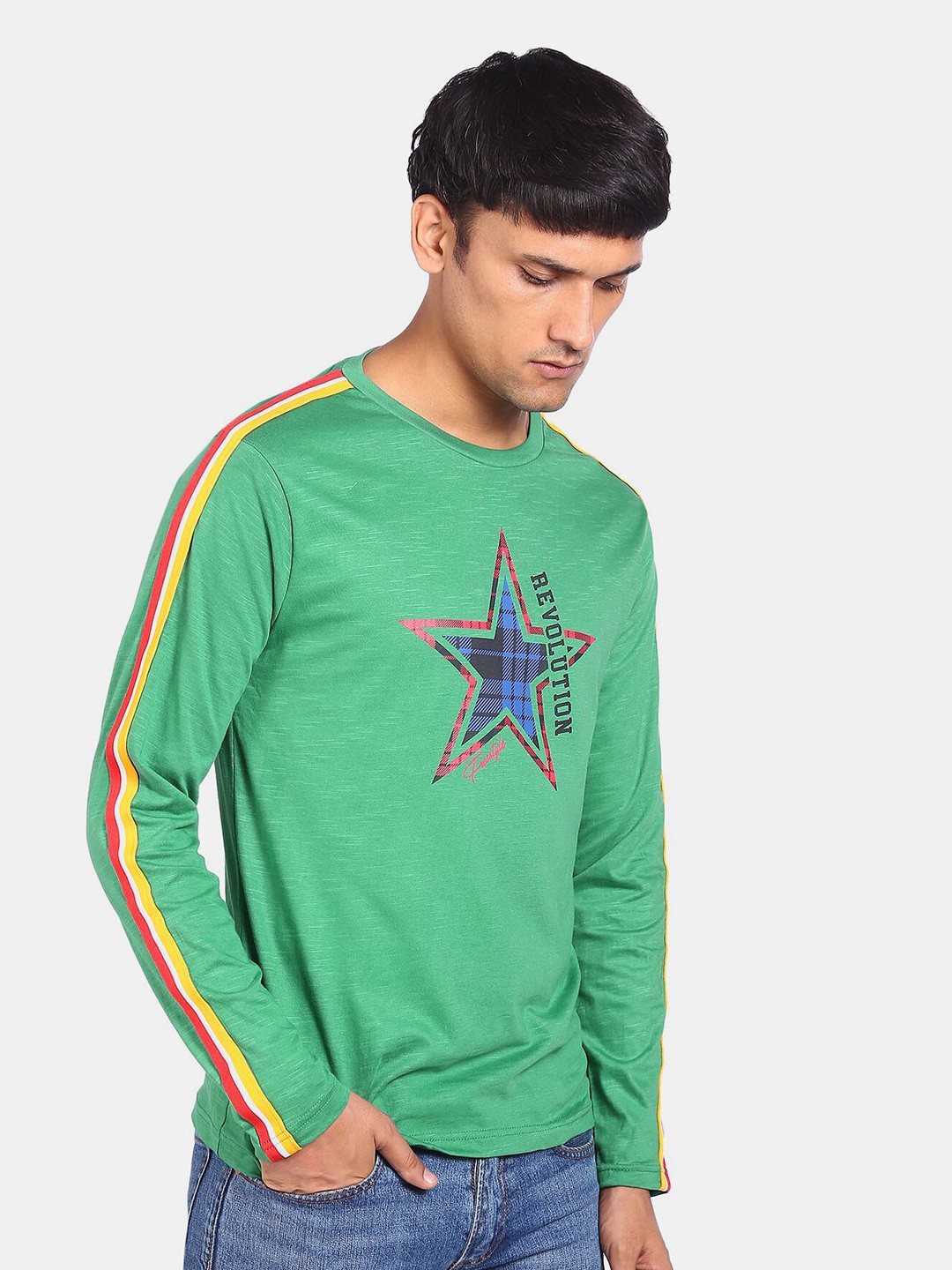 

Colt Men Green Printed T-Shirt