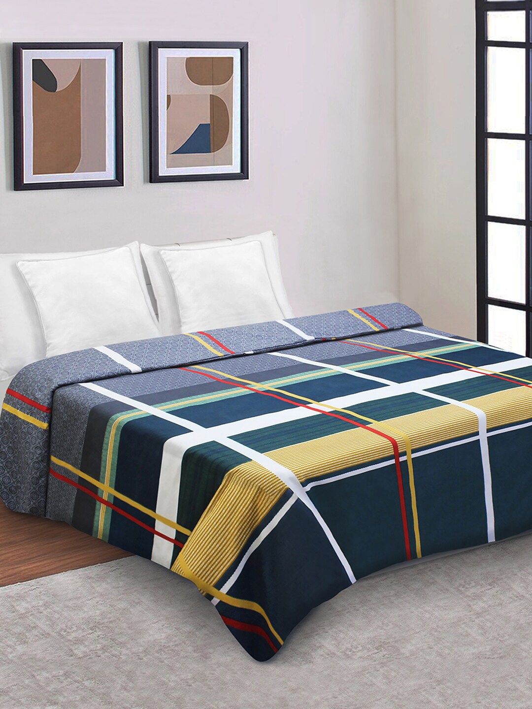 

Good Homes by Home Candy Multicoloured Polycotton Queen Printed Zipper Duvet Cover, Multi
