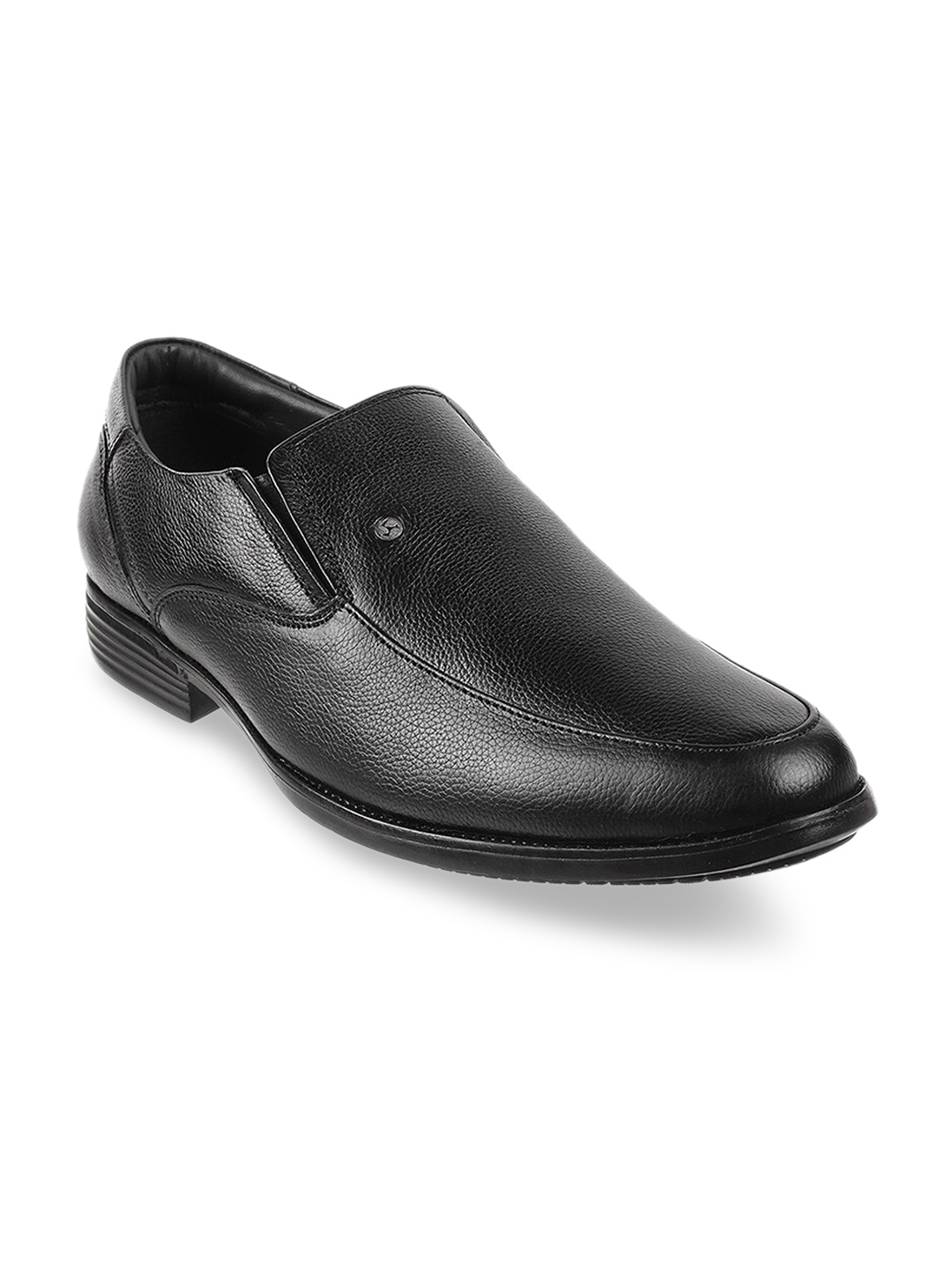 

Mochi Men Black Solid Formal Slip-on