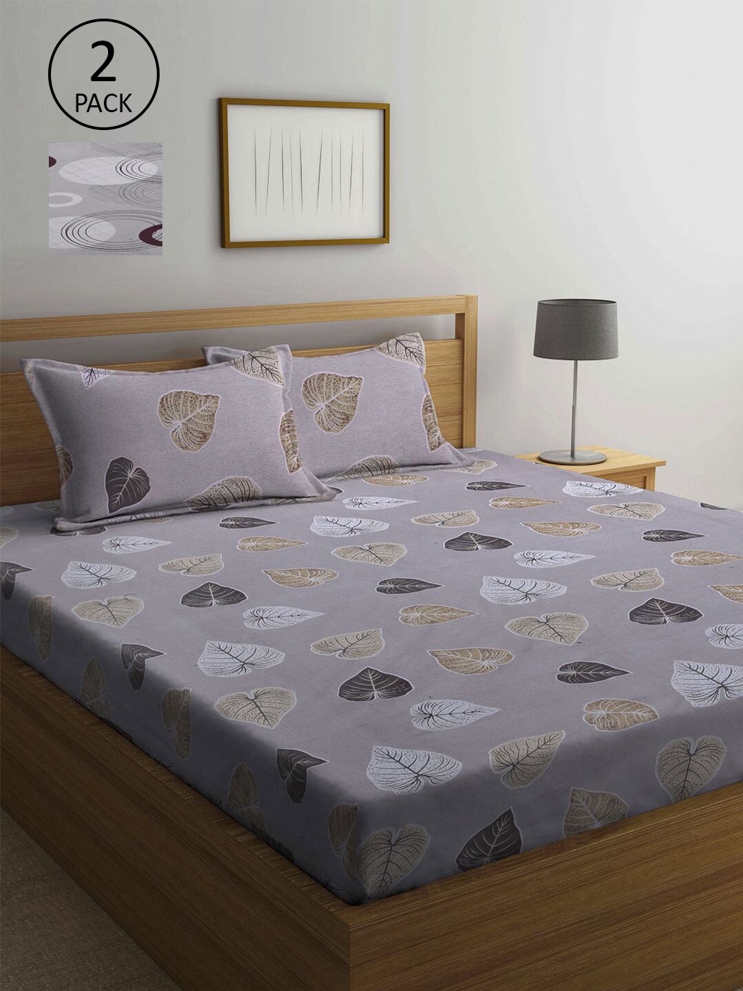 

KLOTTHE Multicoloured 210 TC 2 Queen Bedsheet with 4 Pillow Covers, Multi