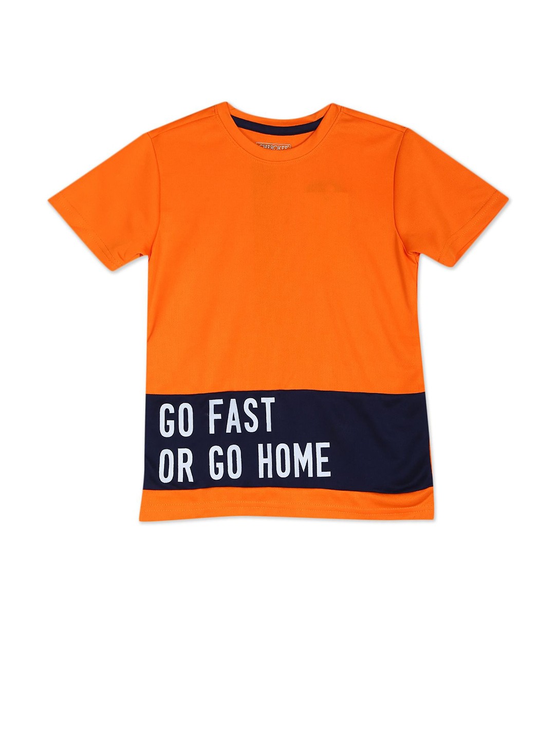 

Cherokee Boys Orange Typography Printed Regular Fit T-shirt