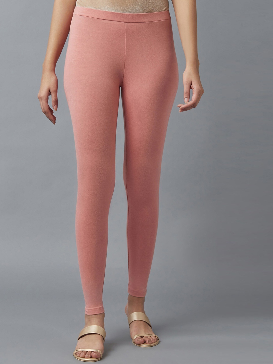 

W Women Rose Solid Ankle-Length Leggings