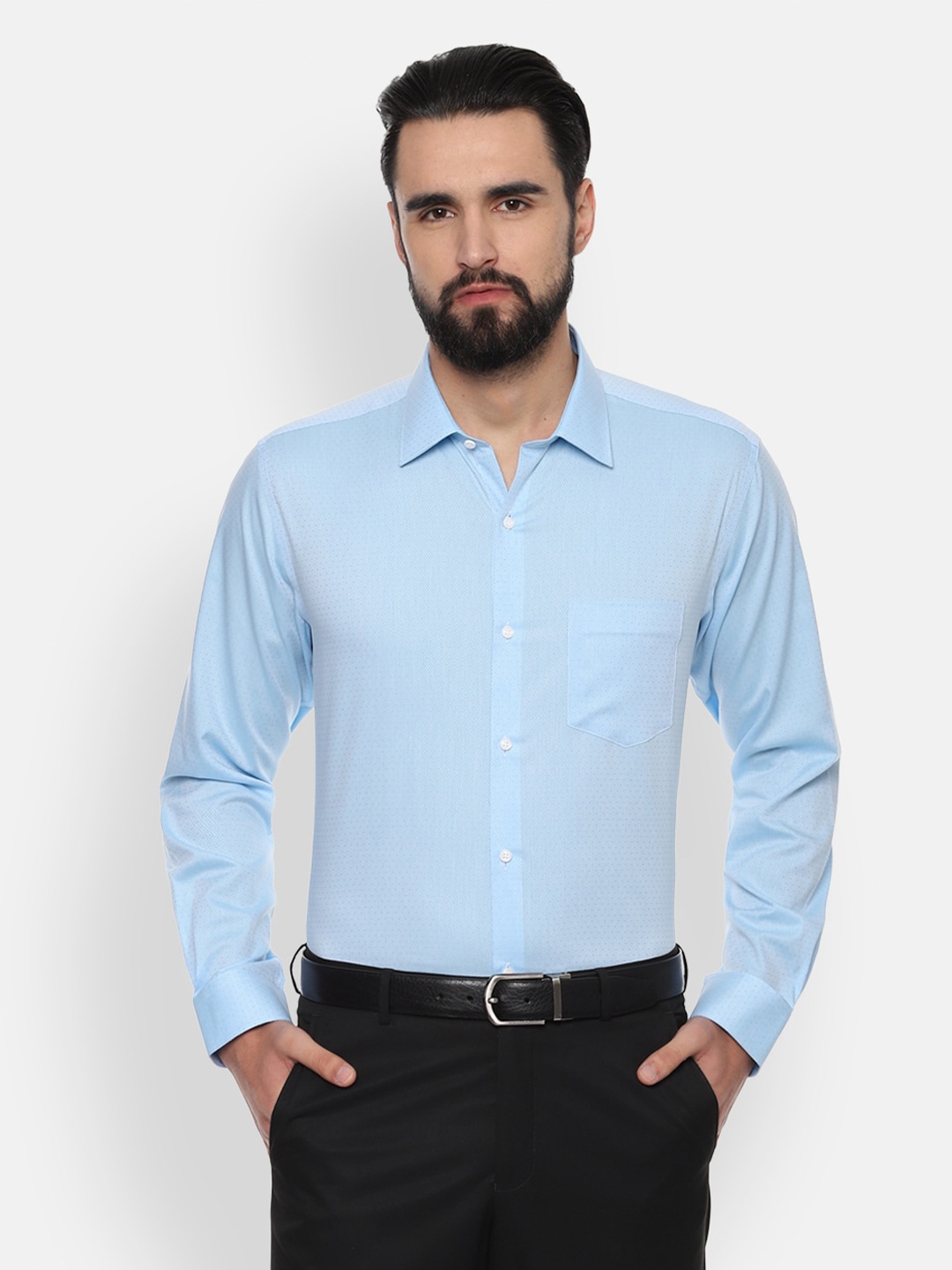 

Van Heusen Men Blue Regular Fit Formal Shirt