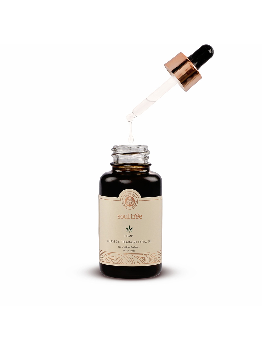 

Soultree Hemp Ayurvedic Treatment Facial Oil for Youthful Radiance - 30 ml, Beige