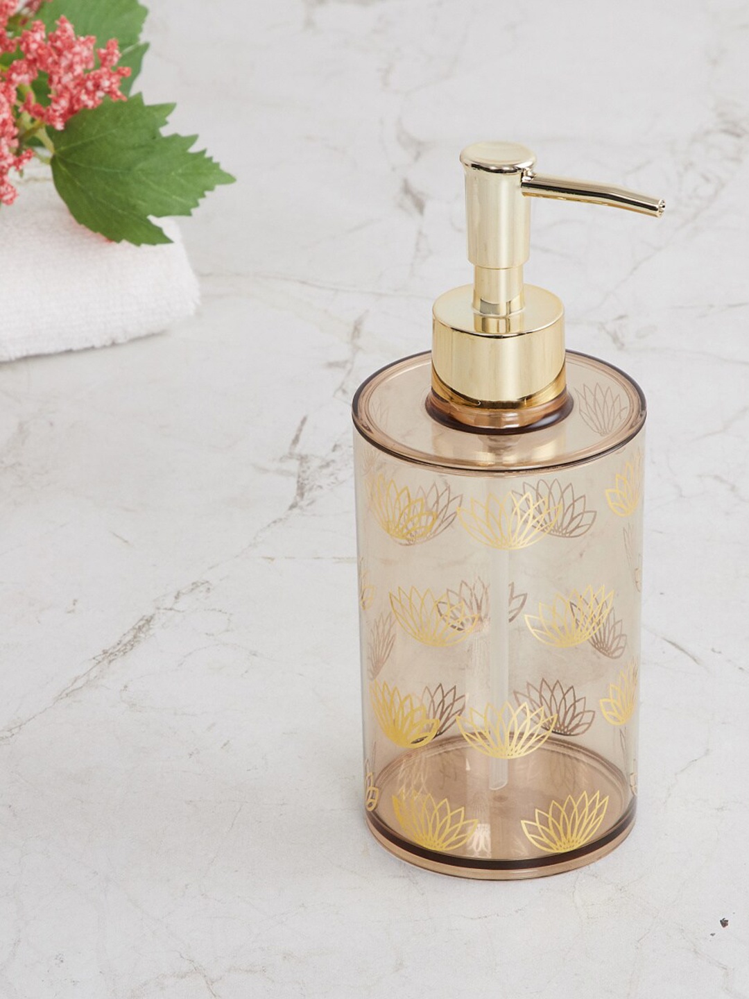 

Home Centre Gold-Toned Art of Asia-Tiger Tales Printed Soap Dispenser