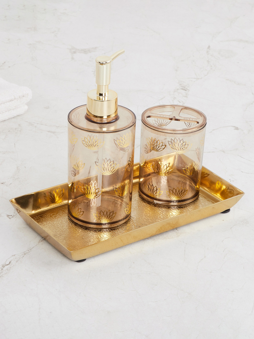 

Home Centre Gold Solid Metal Tray