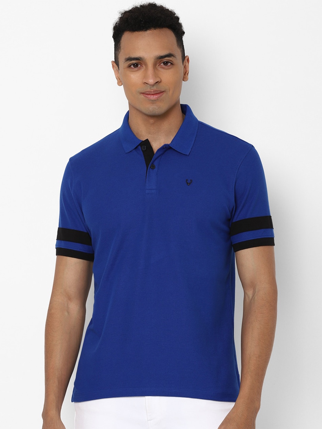 

Allen Solly Men Navy Blue Polo Collar T-shirt