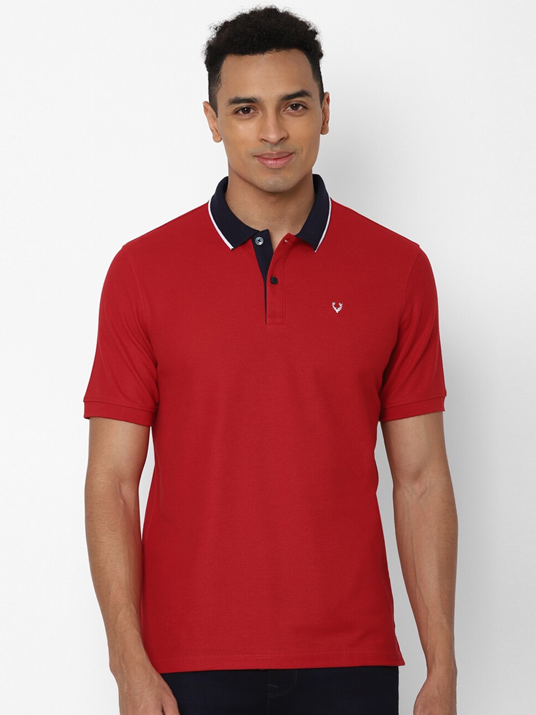 

Allen Solly Men Red Polo Collar T-shirt