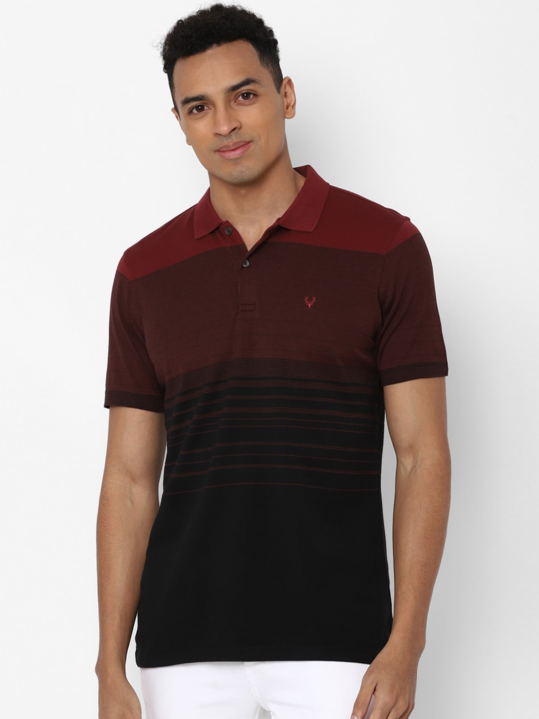 

Allen Solly Men Maroon Polo Collar T-shirt