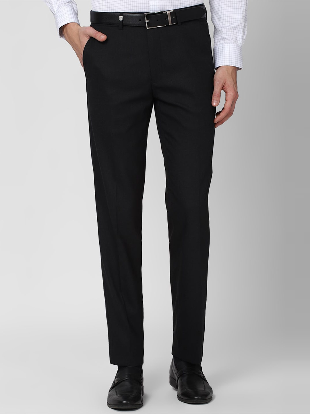 

Van Heusen Men Black Slim Fit Formal Trousers