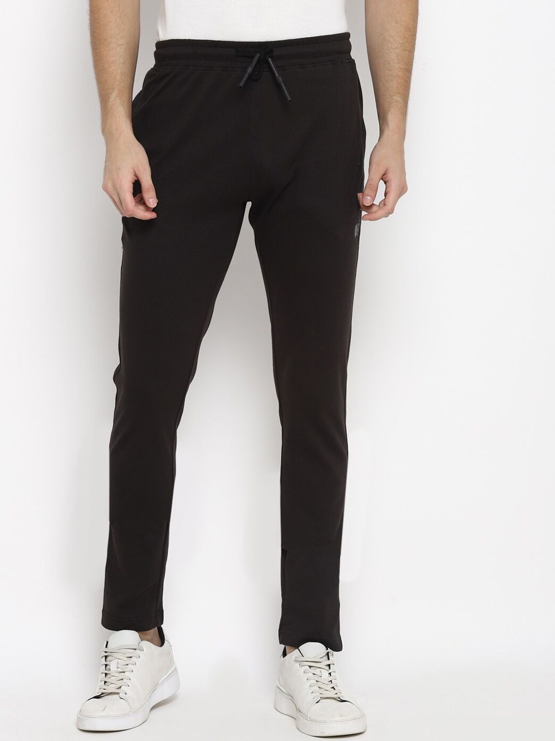 

Red Chief Men Black Solid Slim-Fit Track Pants