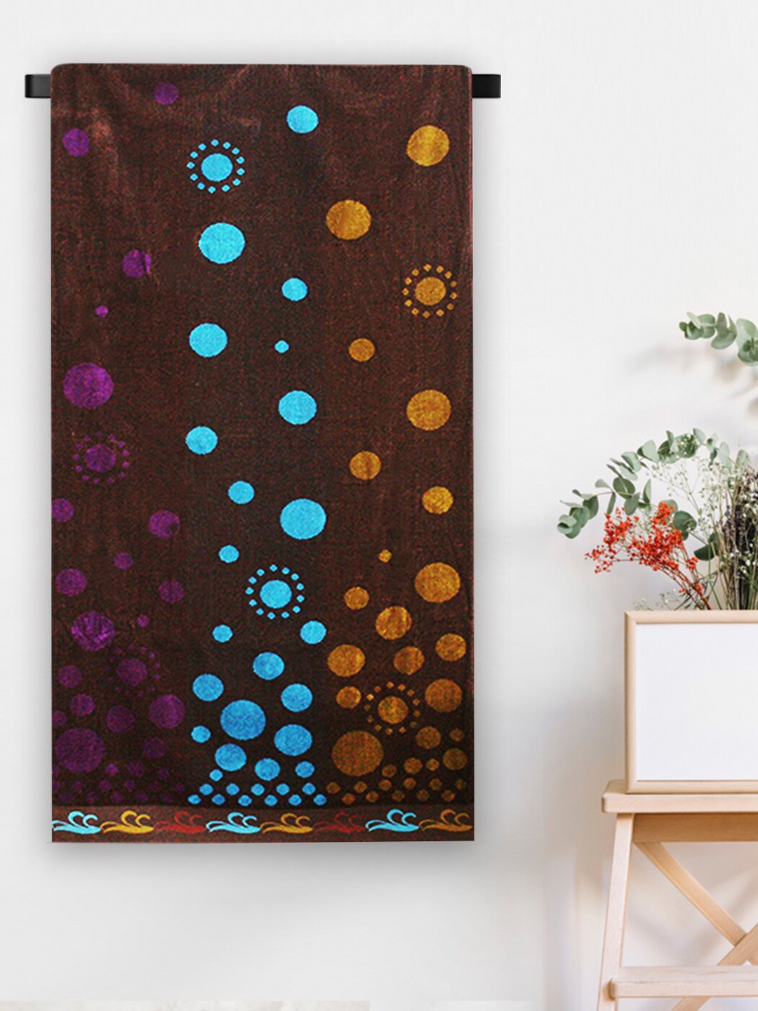 

Aura Brown Rosabell Jacquard Cotton 410 GSM Large Beach Towel