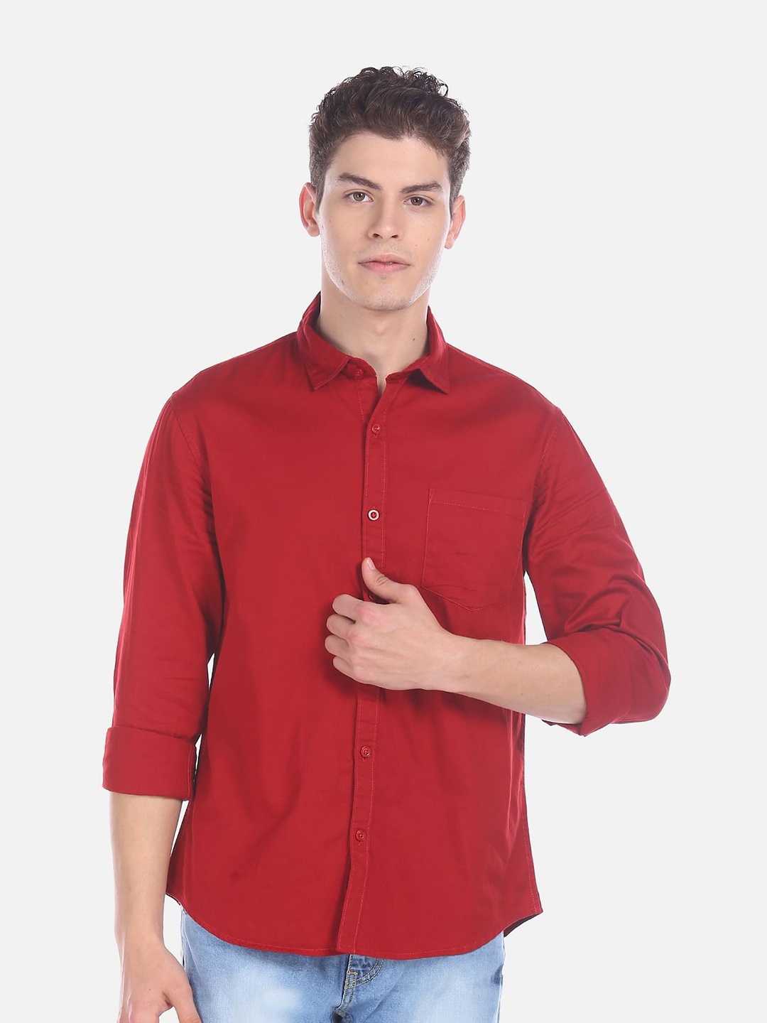 

Ruggers Men Red Casual Shirt