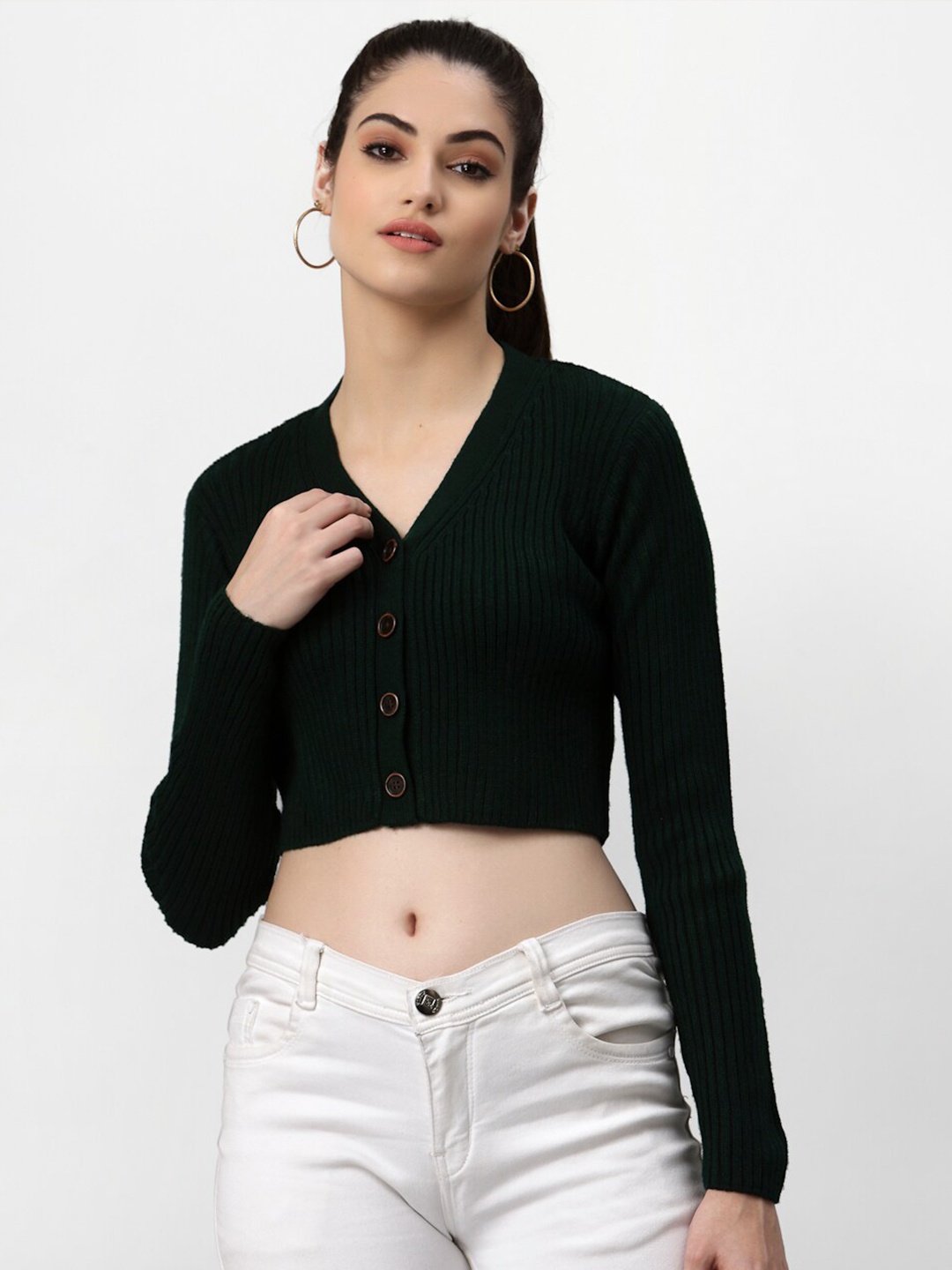 

Miramor Women Green Cardigan