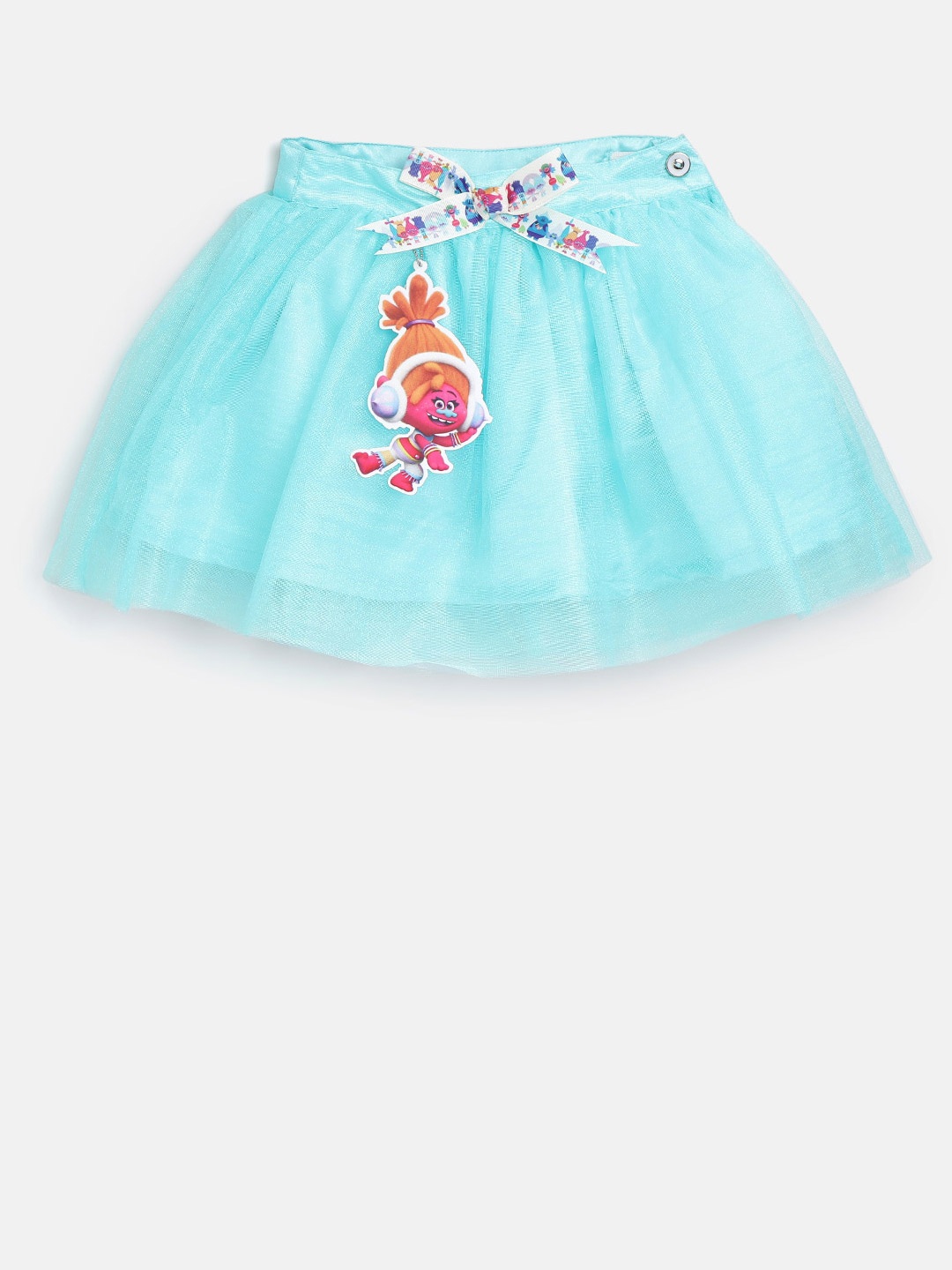 

Peppermint Dreamworks Trolls Girls Blue Net Flared Skirt