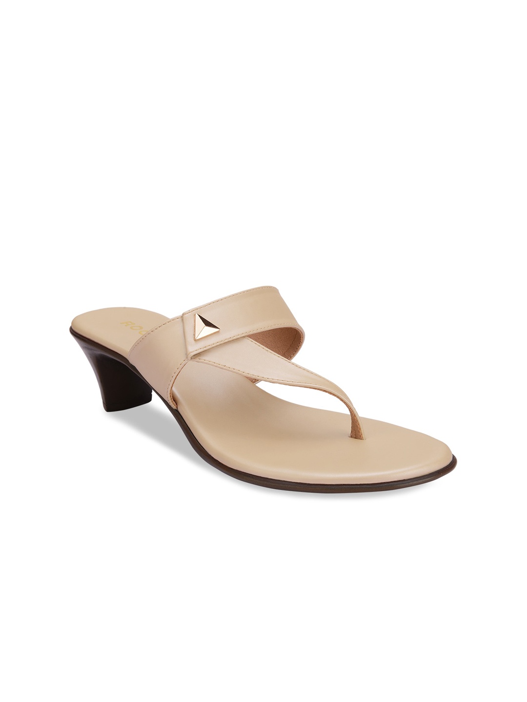 

Rocia Beige Ethnic Block Heels