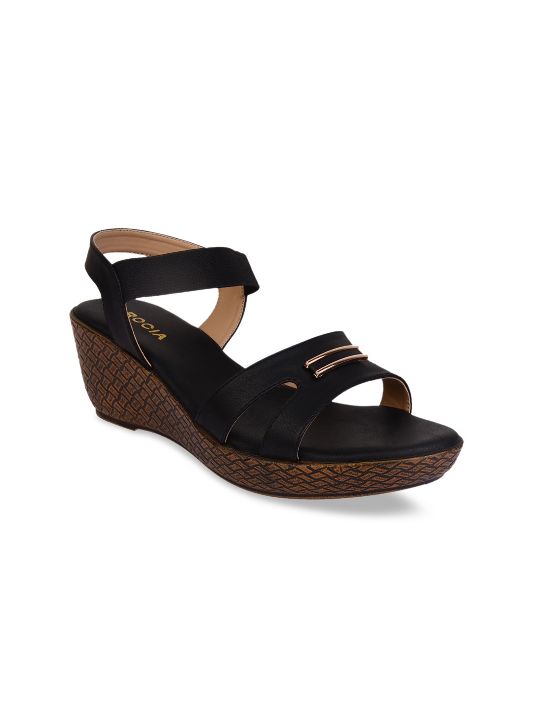 

Rocia Black Wedge Sandals