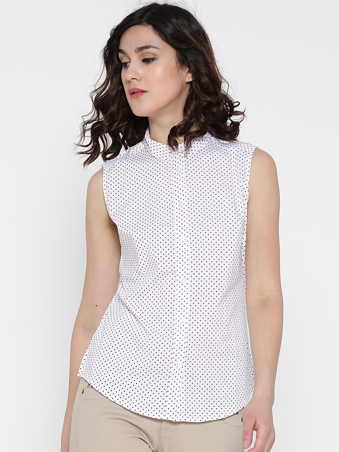 

Wills Lifestyle Women White Printed Casual Shirt