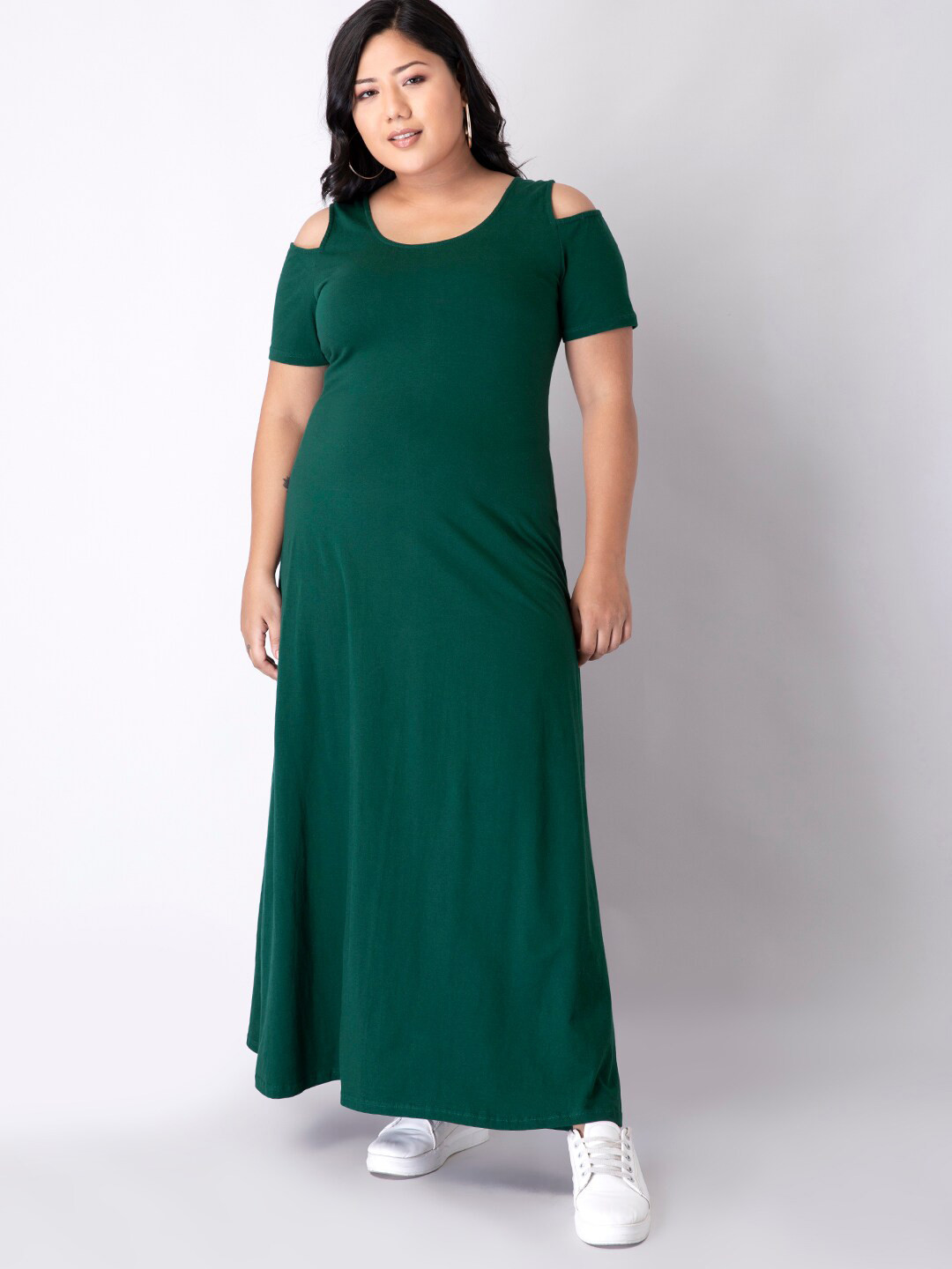 

FabAlley Curve Plus Size Green Maxi Dress