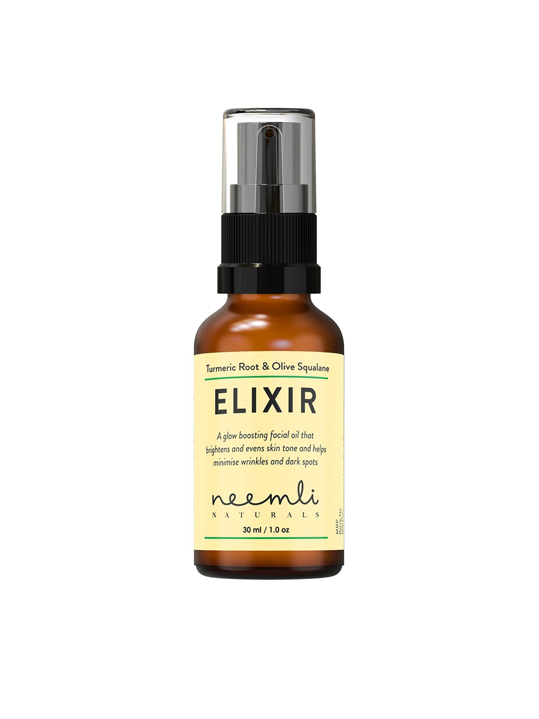 

Neemli Naturals Turmeric Root & Olive Squalane Elixir Facial Oil - 30 ml, Yellow