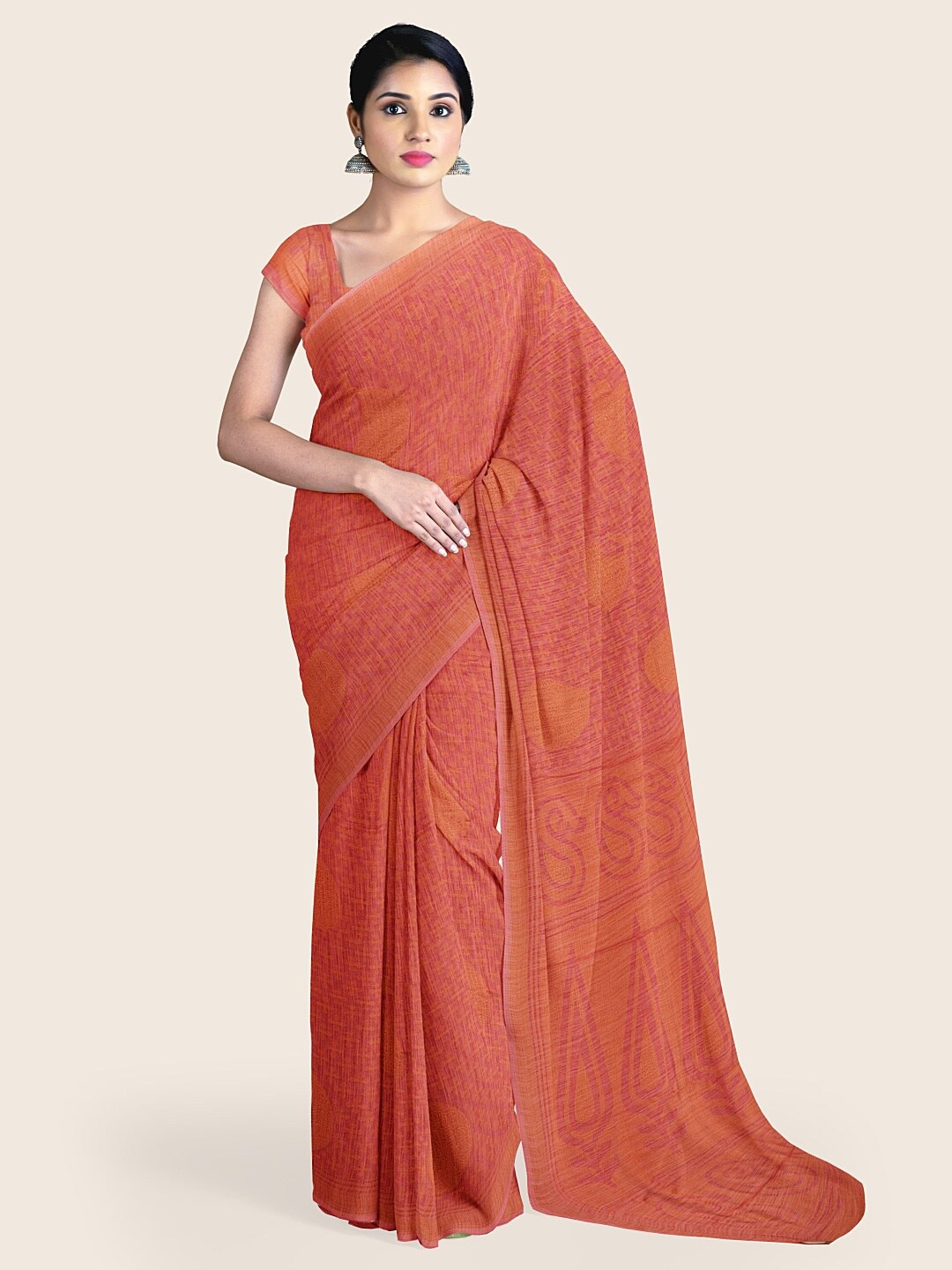 

Pothys Pink Paisley Saree