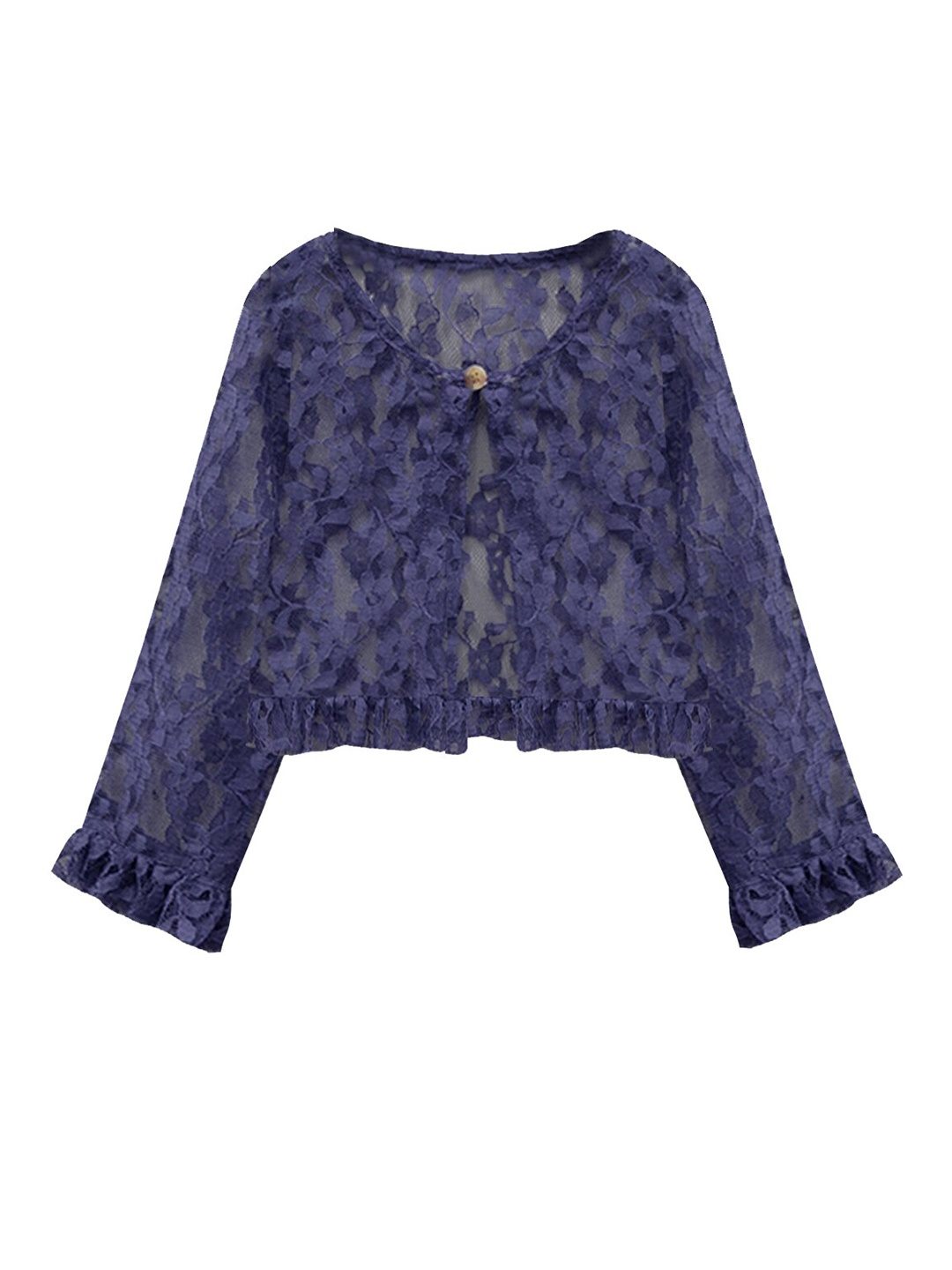 

A T U N Girls Navy Blue Party Shrug