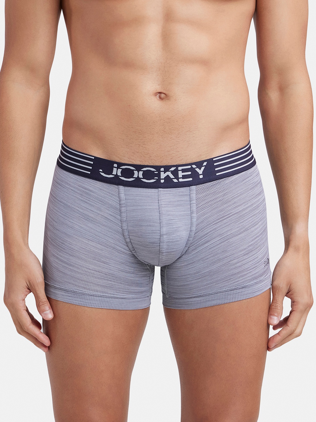 

Jockey Microfiber Stretch Sport Trunk with Stay Dry Technology-MM05, Grey